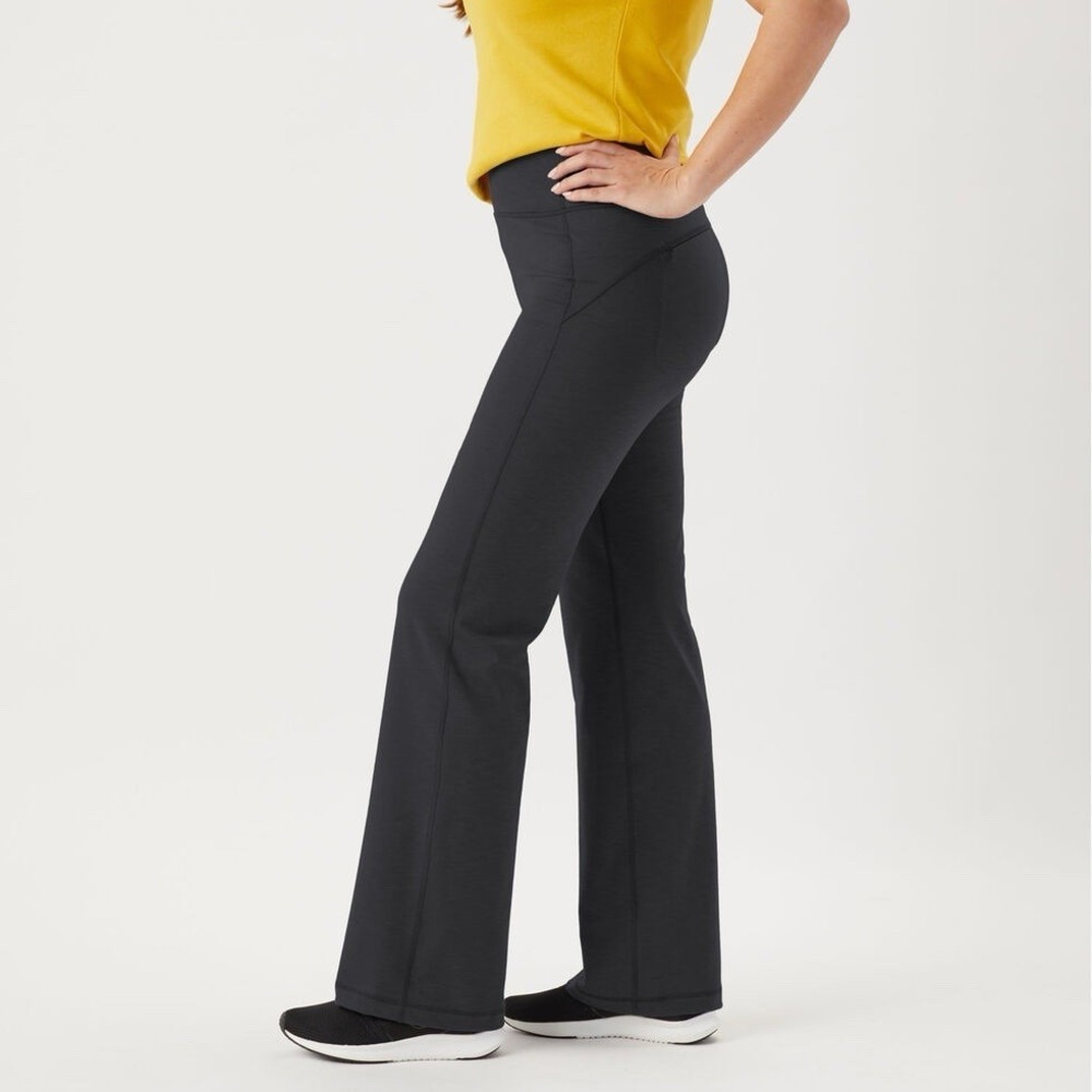 Duluth Trading NoGA Classic Relaxed Wide Leg Pants Lx31 Dark Gray UPF Zip Pocket - Picture 2 of 7